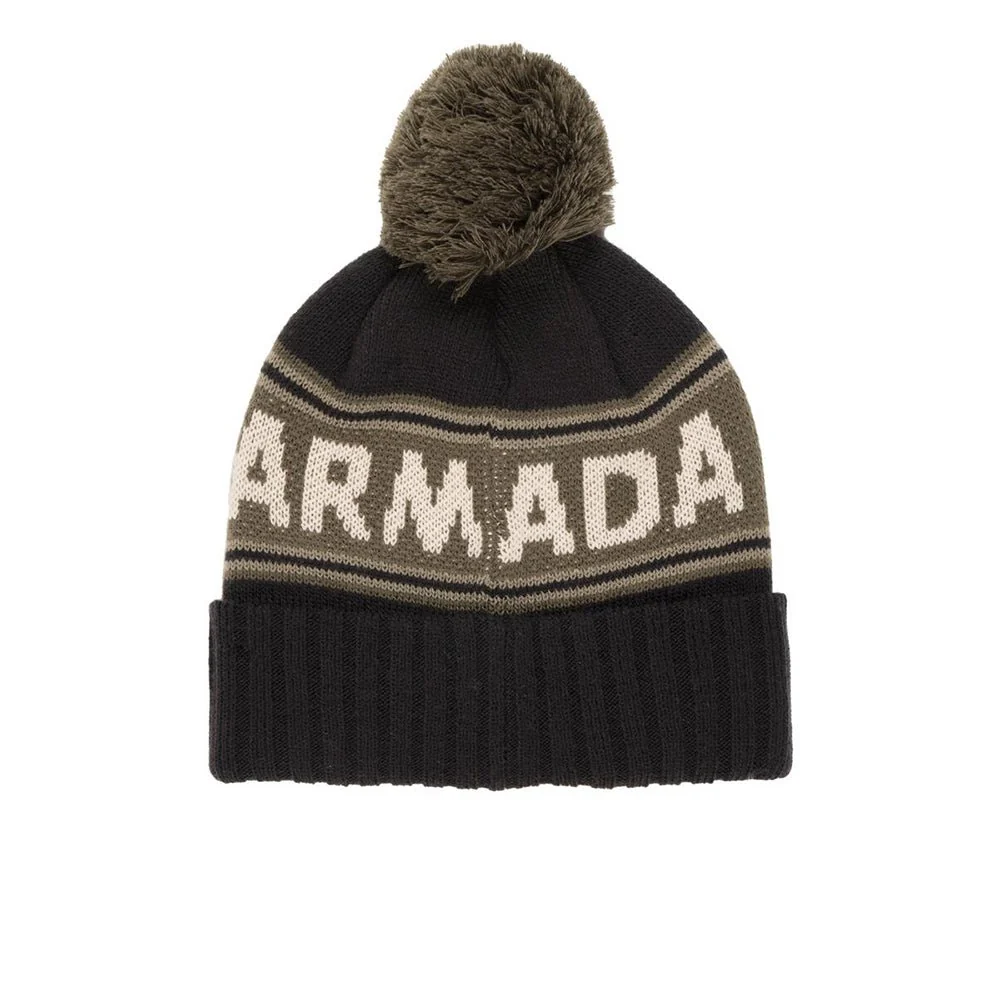 Armada Jacquard Knit Adult Pom Beanie - Image 3