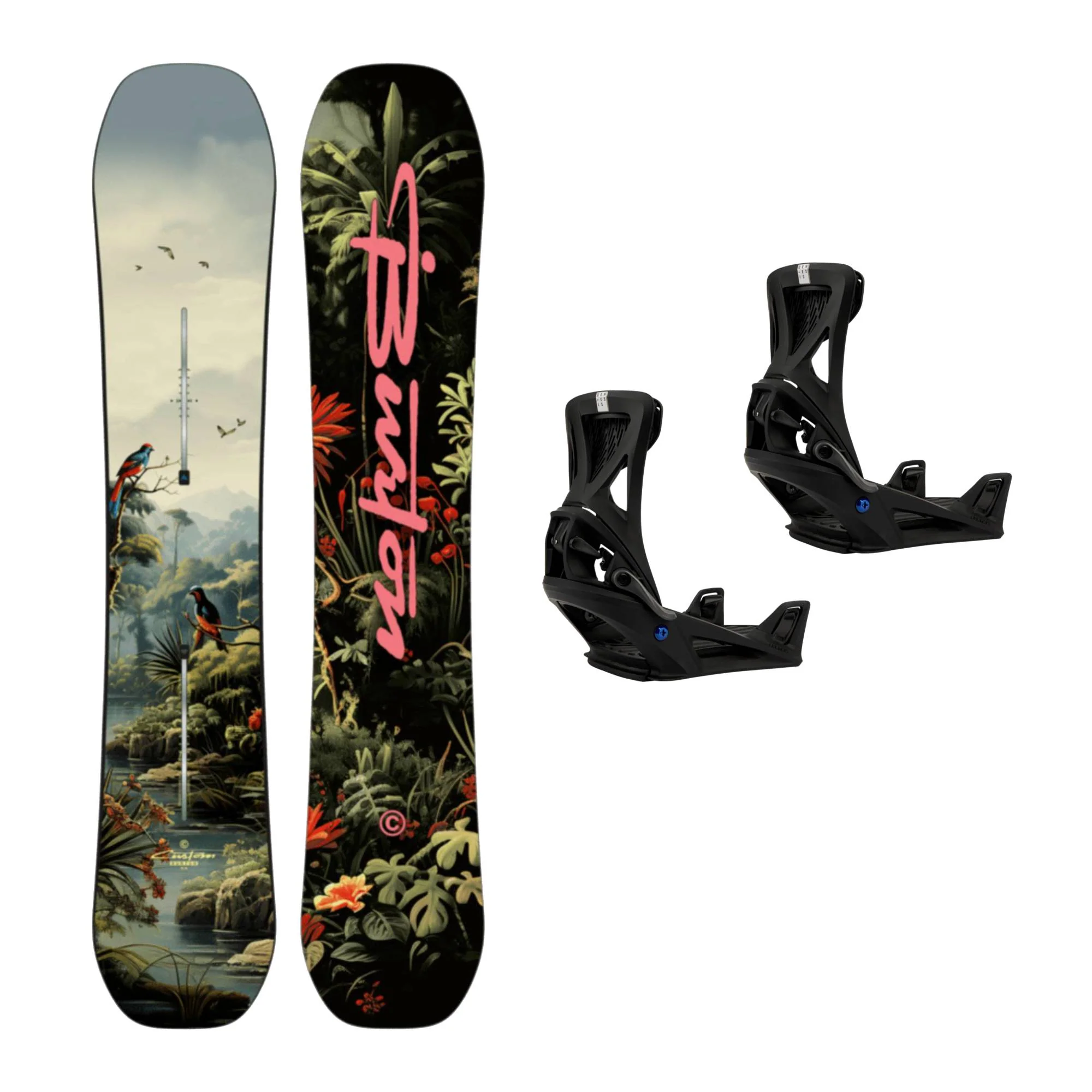 Burton Custom Snowboard + Genesis Step On Snowboard Bindings 2026 Bundle