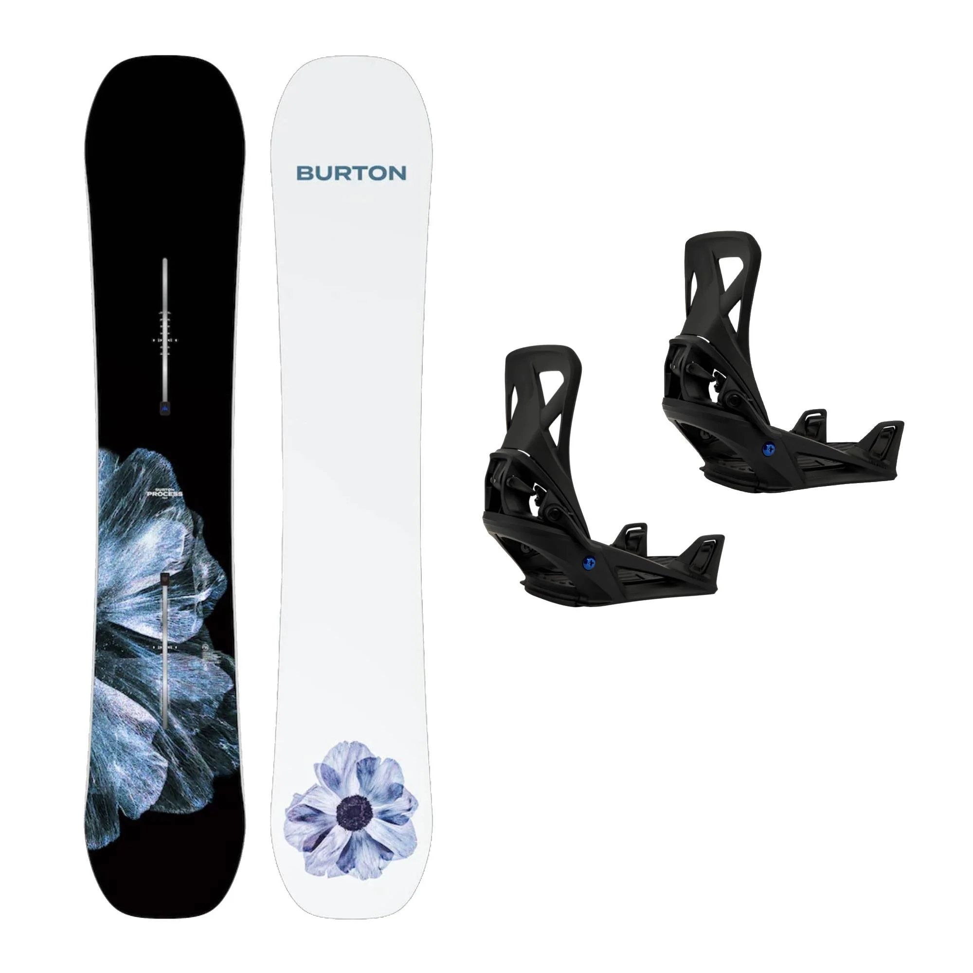 Burton Process Snowboard + Step On Snowboard Bindings 2026 Bundle