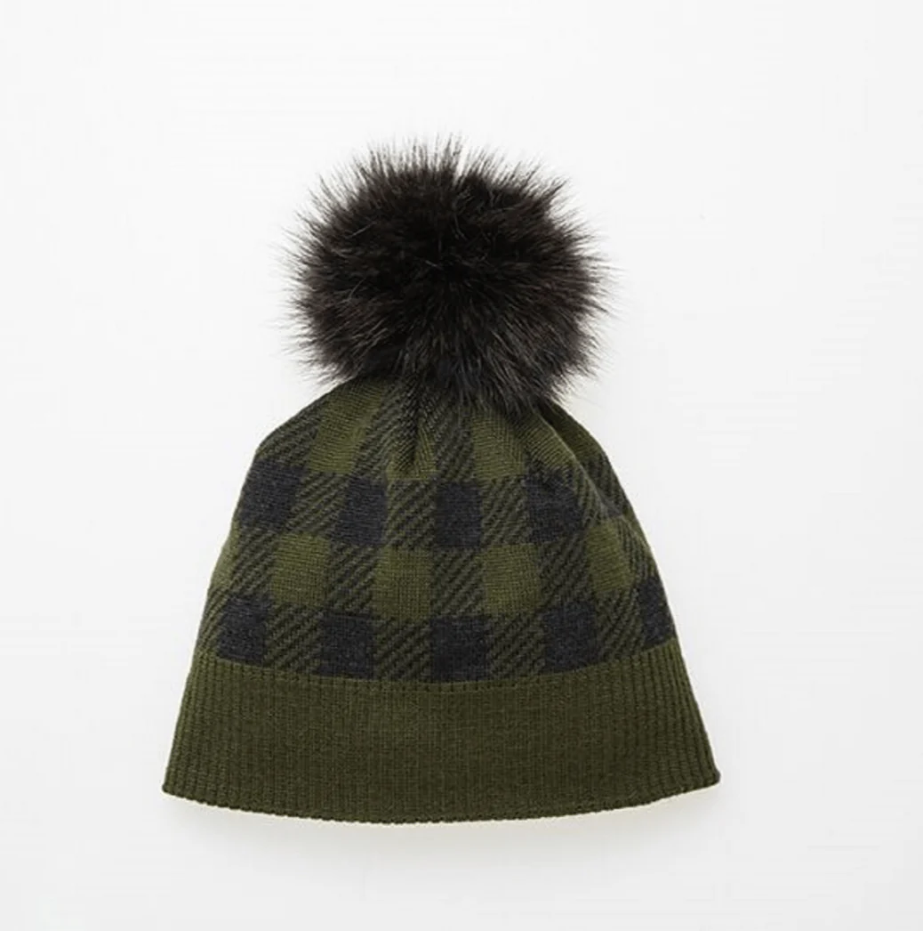 Canadian Hat Canada Plaid Pom Adult Beanie 2019 - Image 6