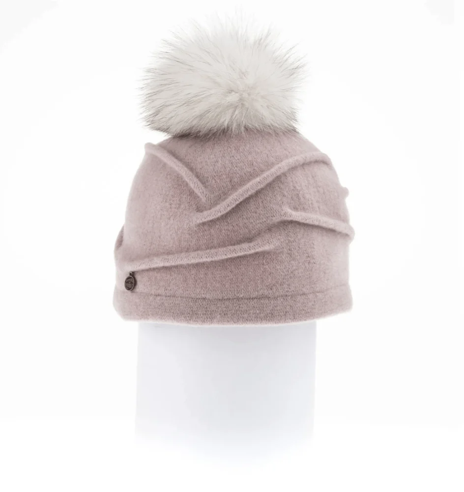 Canadian Hat Clareta Womens Fur Pom Beanie - Image 8