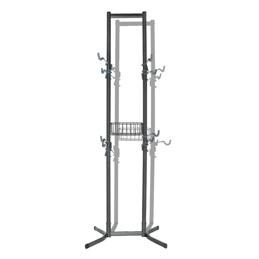 Delta 4 Bike Free-Standing Rack with Basket