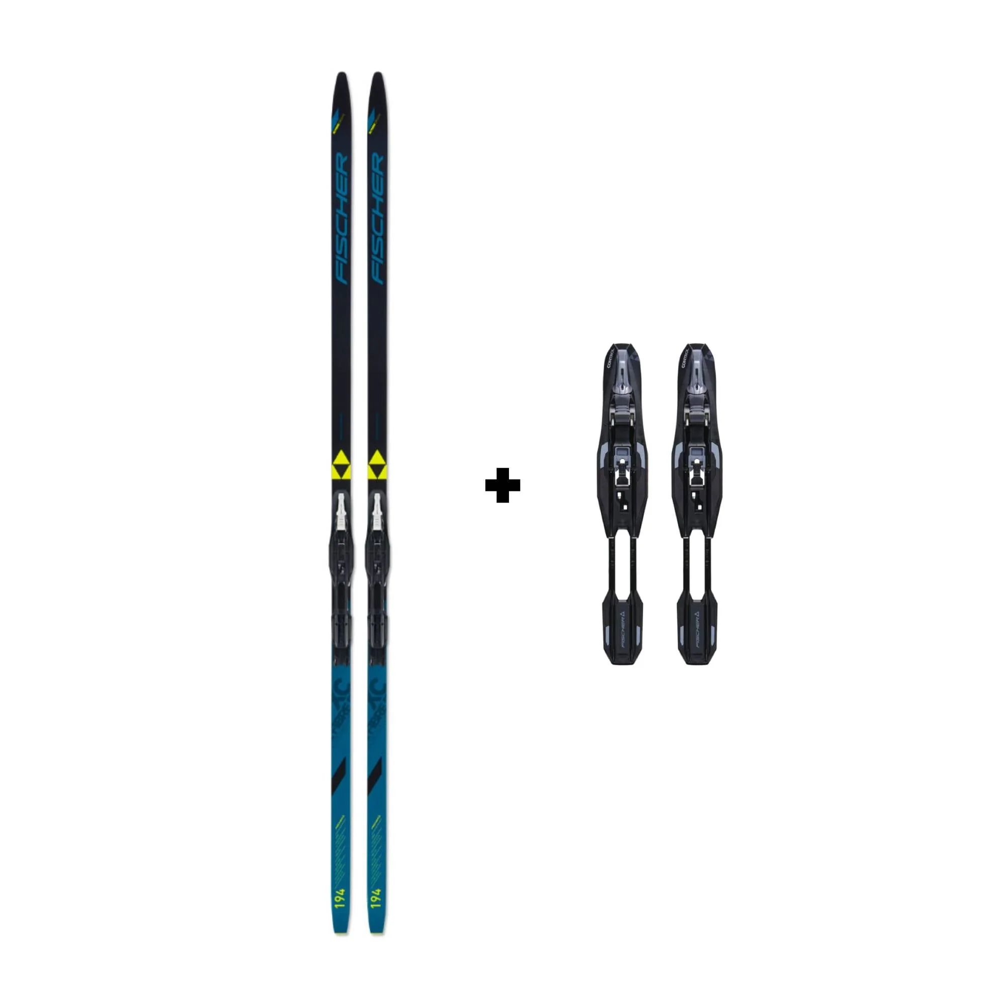 Fischer Fibre Crown EF IFP Nordic Skis and Control Step In IFP Nordic Bindings
