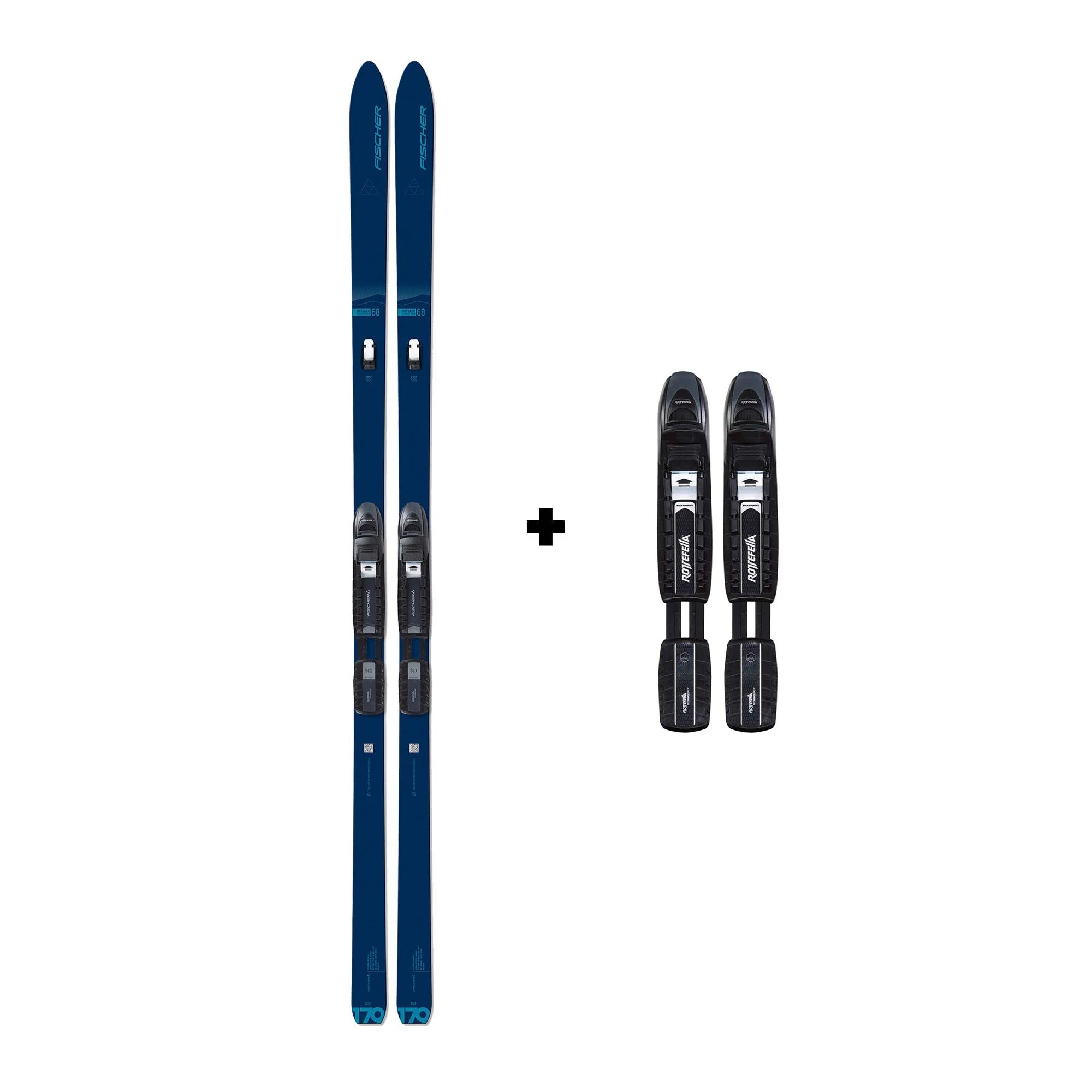 Fischer Outback 68 Crown Nordic Skis and BCX Auto Nordic Binding