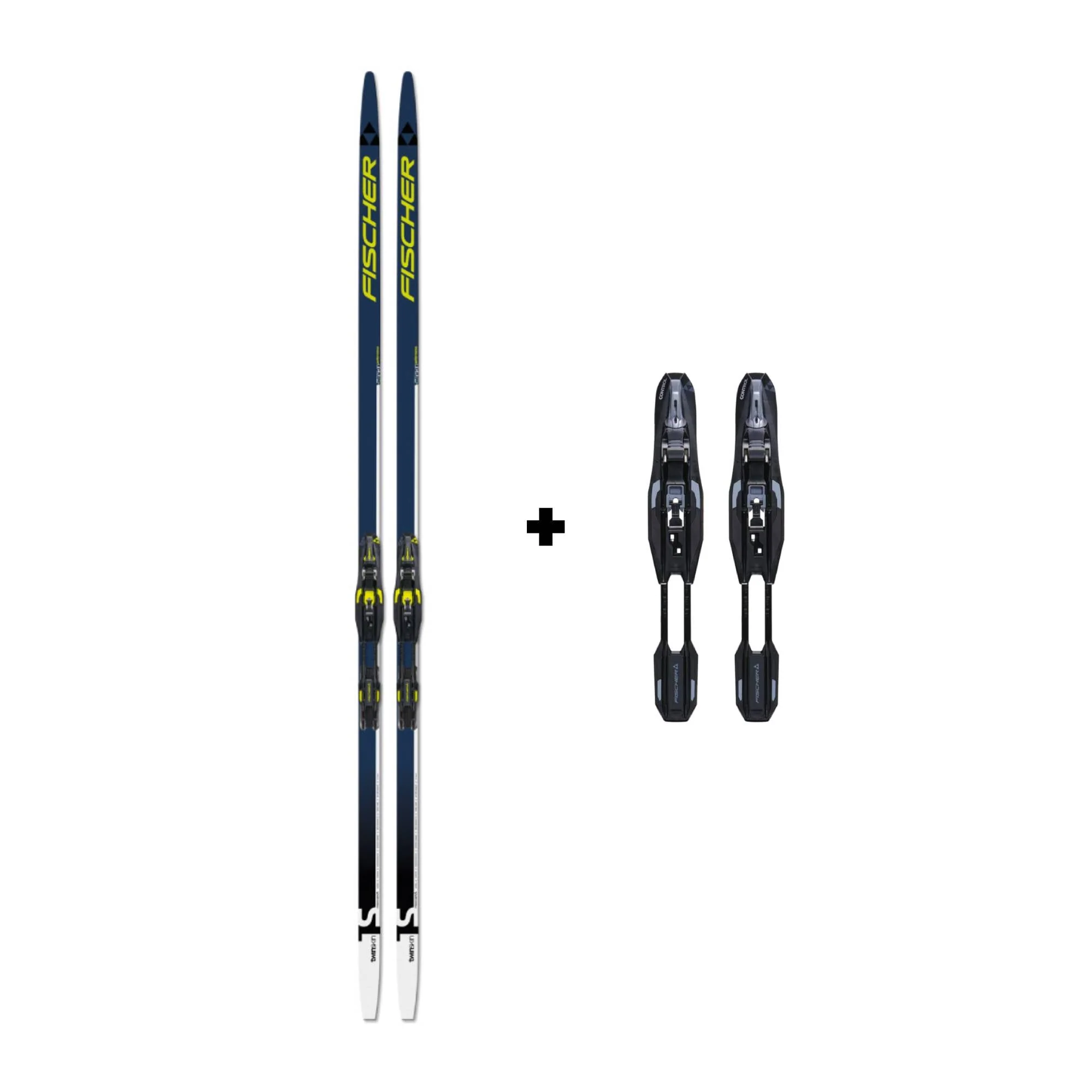 Fischer Twin Skin Performance Medium IFP Nordic Skis and Control Step In IFP Nordic Bindings