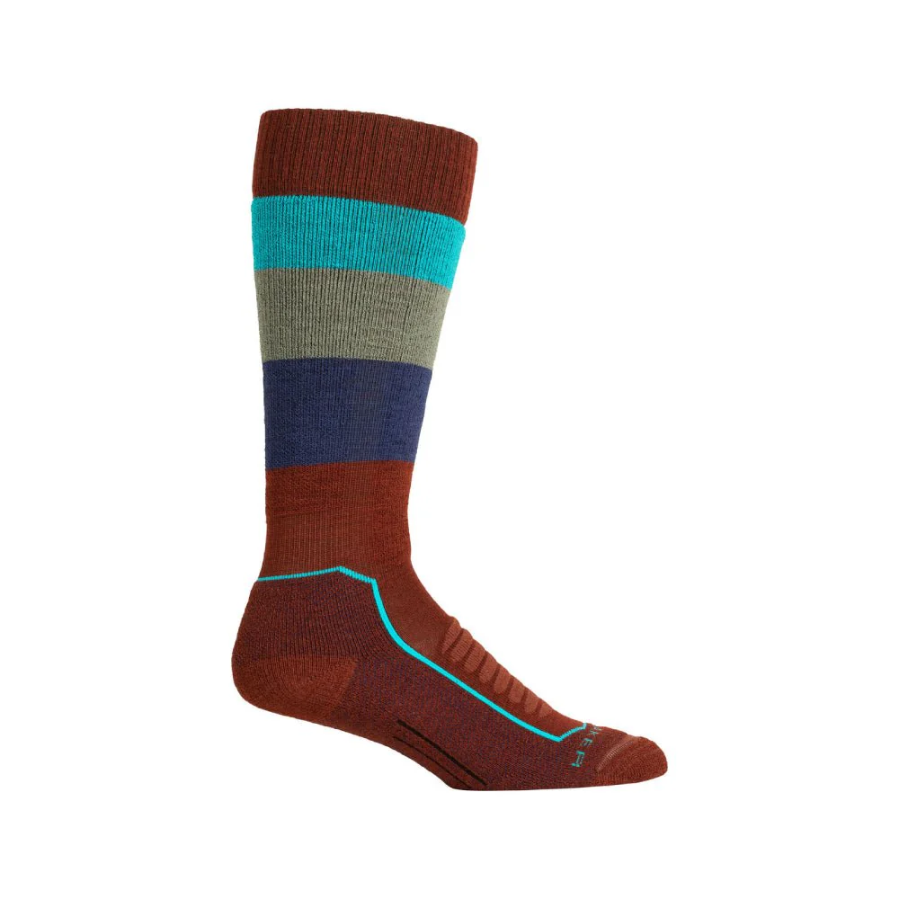 Icebreaker Ski+ Medium Wide Stripe Womens OTC Sock - Image 2