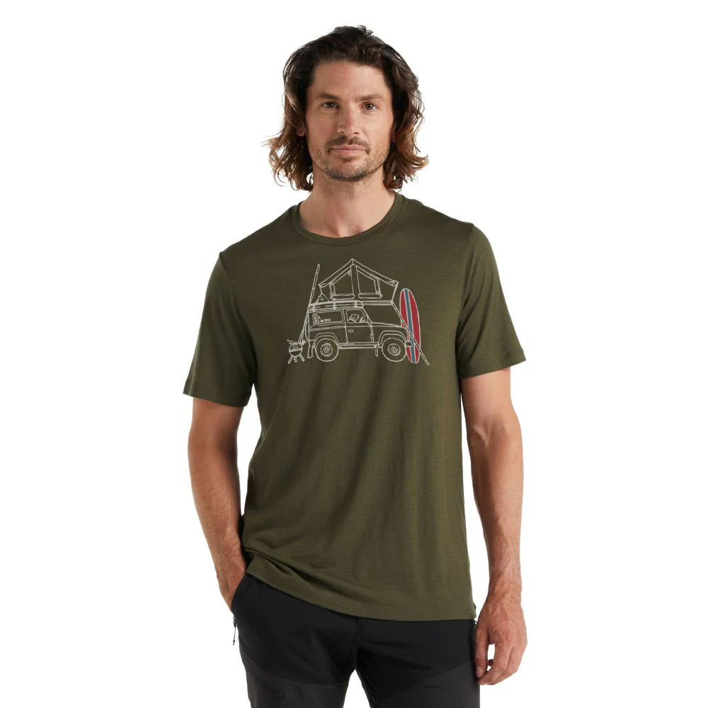 Icebreaker Tech Lite II Surfspot Camper Mens SS Tee - Image 2