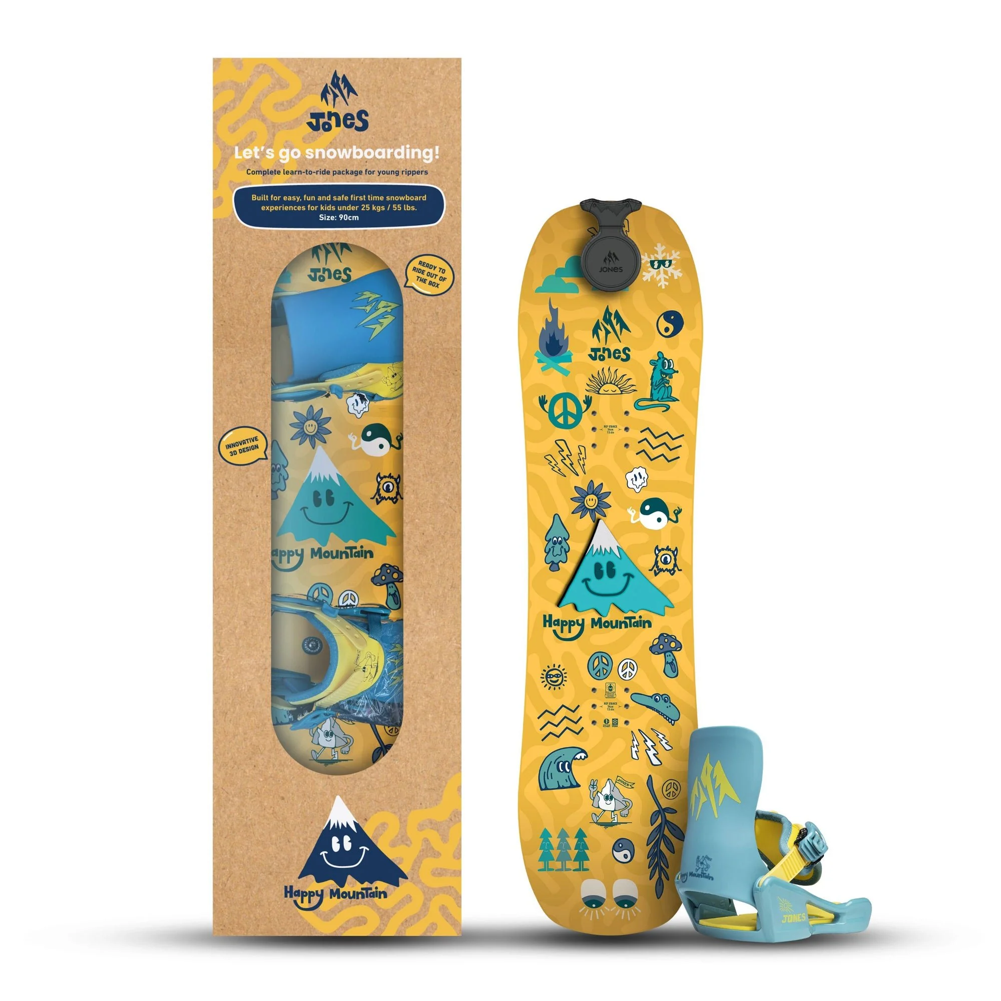 Jones Happy Mountain Junior Snowboard Package 2026 - Image 2