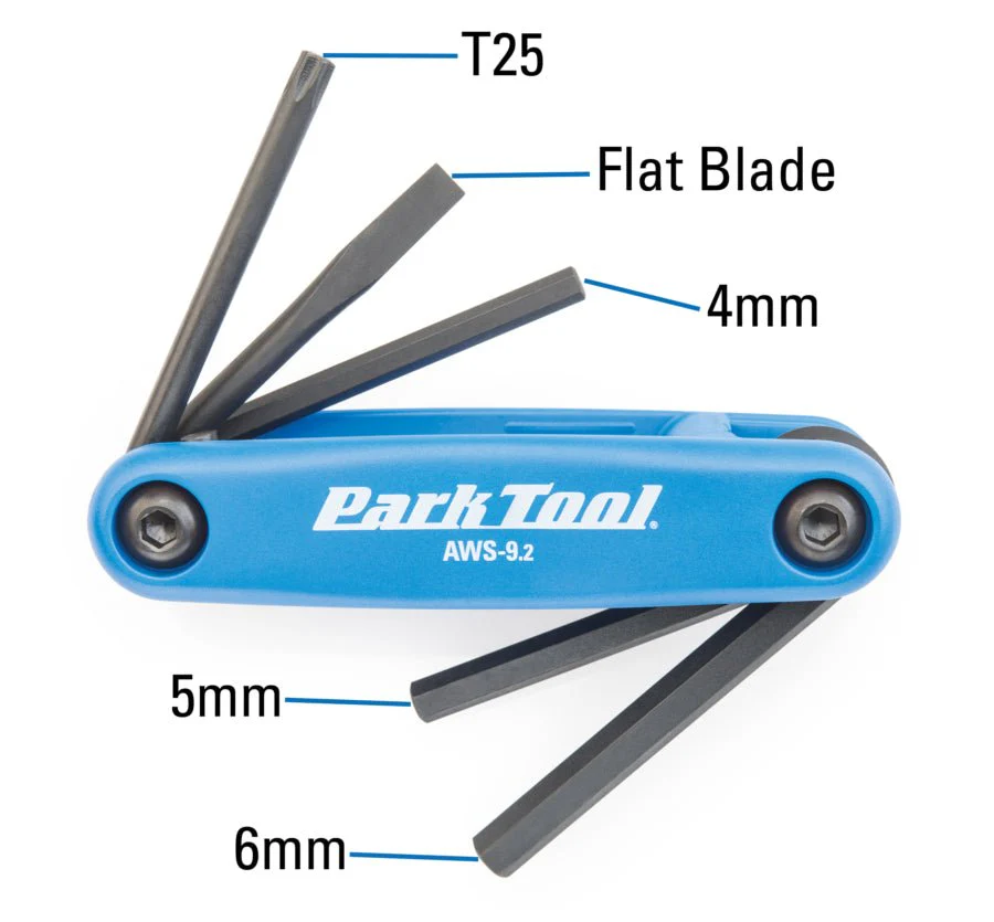 Park Tool AWS-9.2 Folding Screwdriver-Hex Set - Image 3