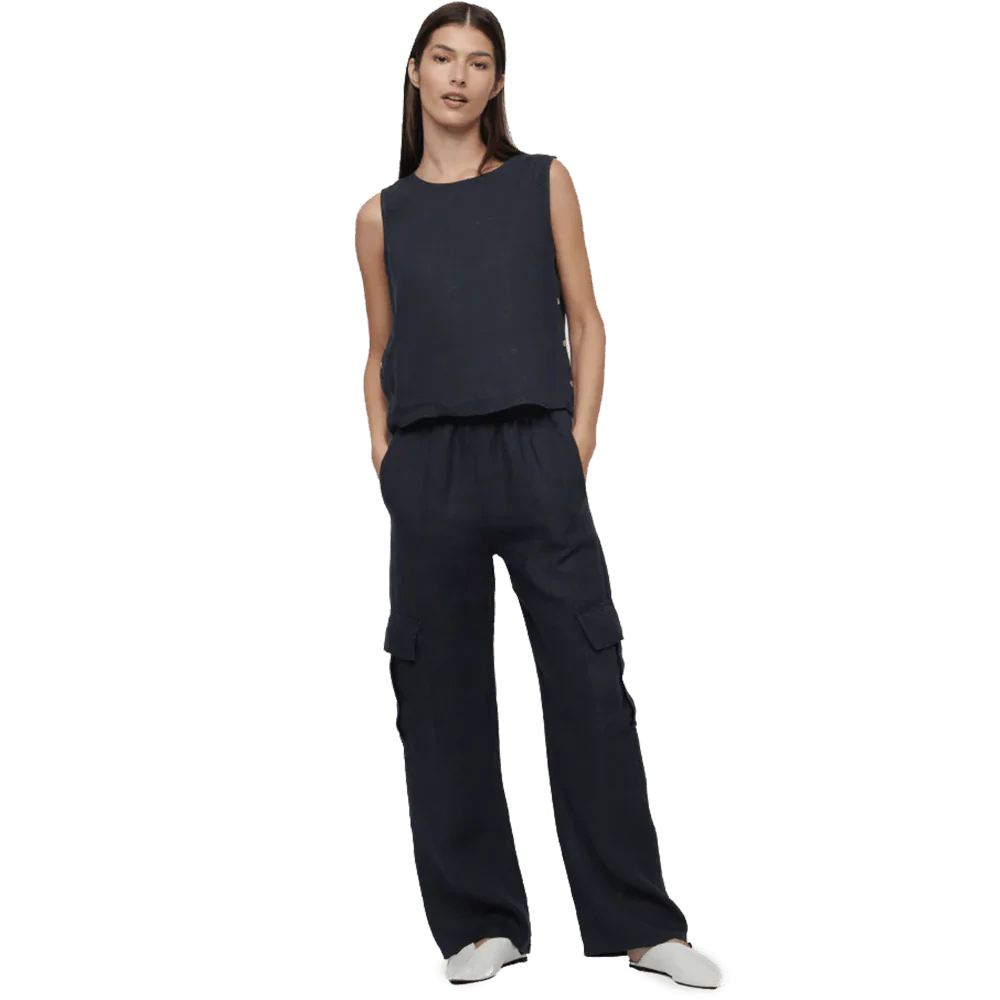 Pistache Womens Linen Cargo Pant 2024 - Image 4
