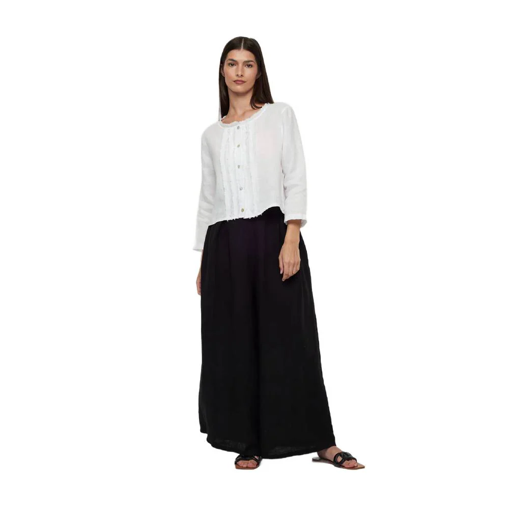 Pistache Womens Raw Edge Linen Jacket 2024 - Image 4