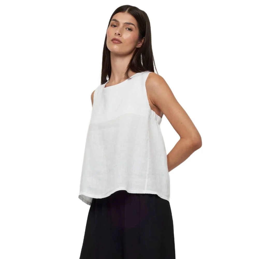 Pistache Womens Sleeveless Linen Top 2024 - Image 3