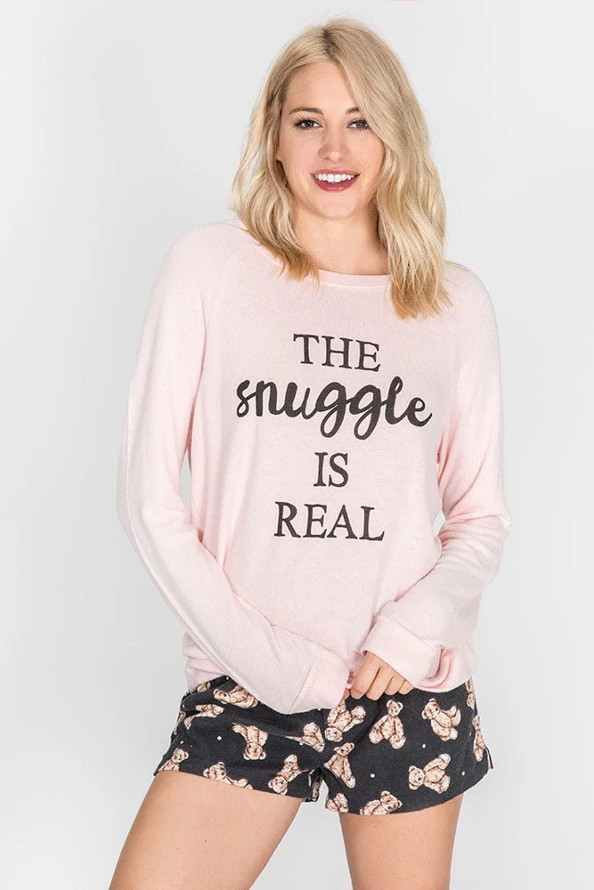 PJ Salvage The Snuggle Is Real Ladies Crew 2019 - Image 2