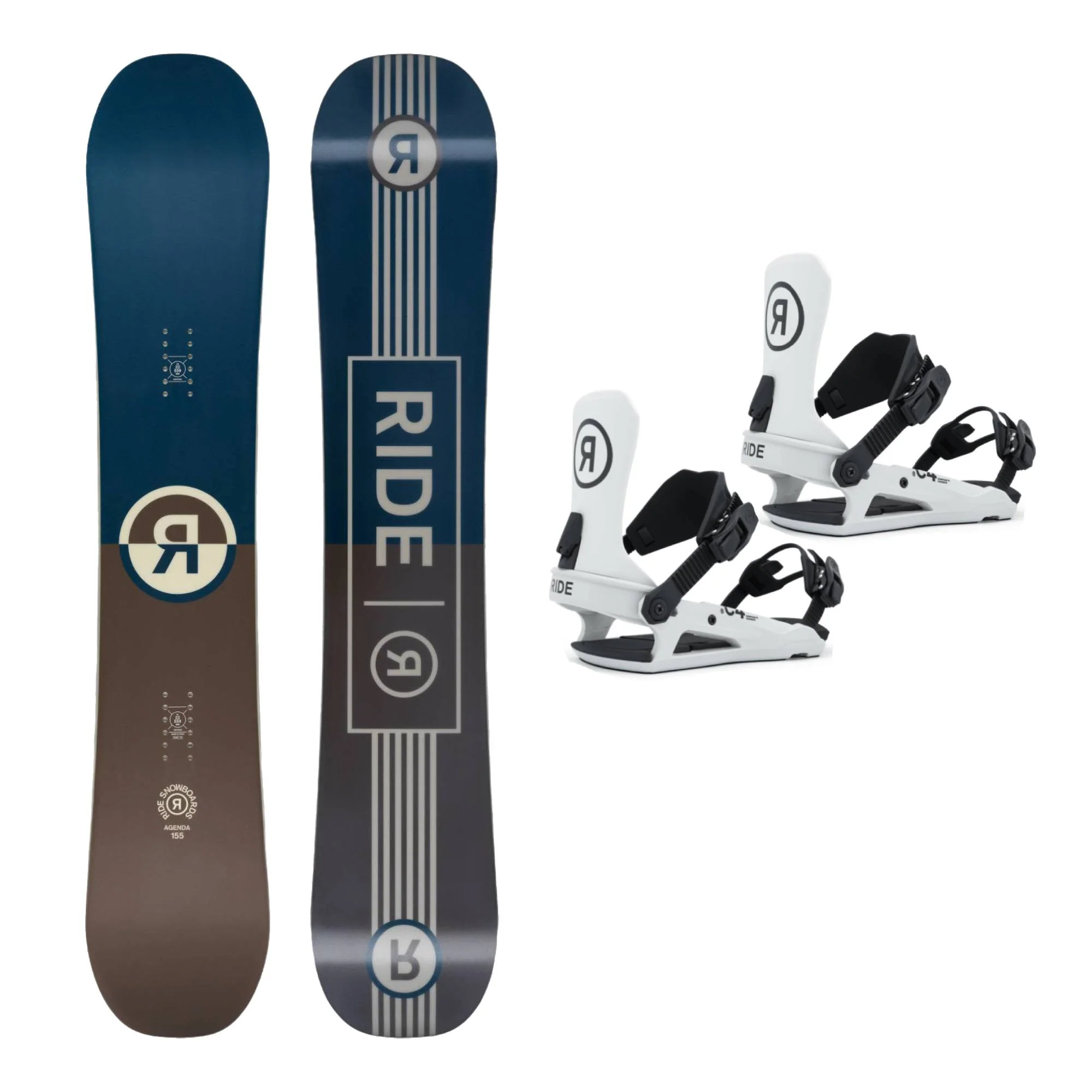 Ride Agenda Snowboard + C-4 Snowboard Bindings 2026 Bundle - Image 2