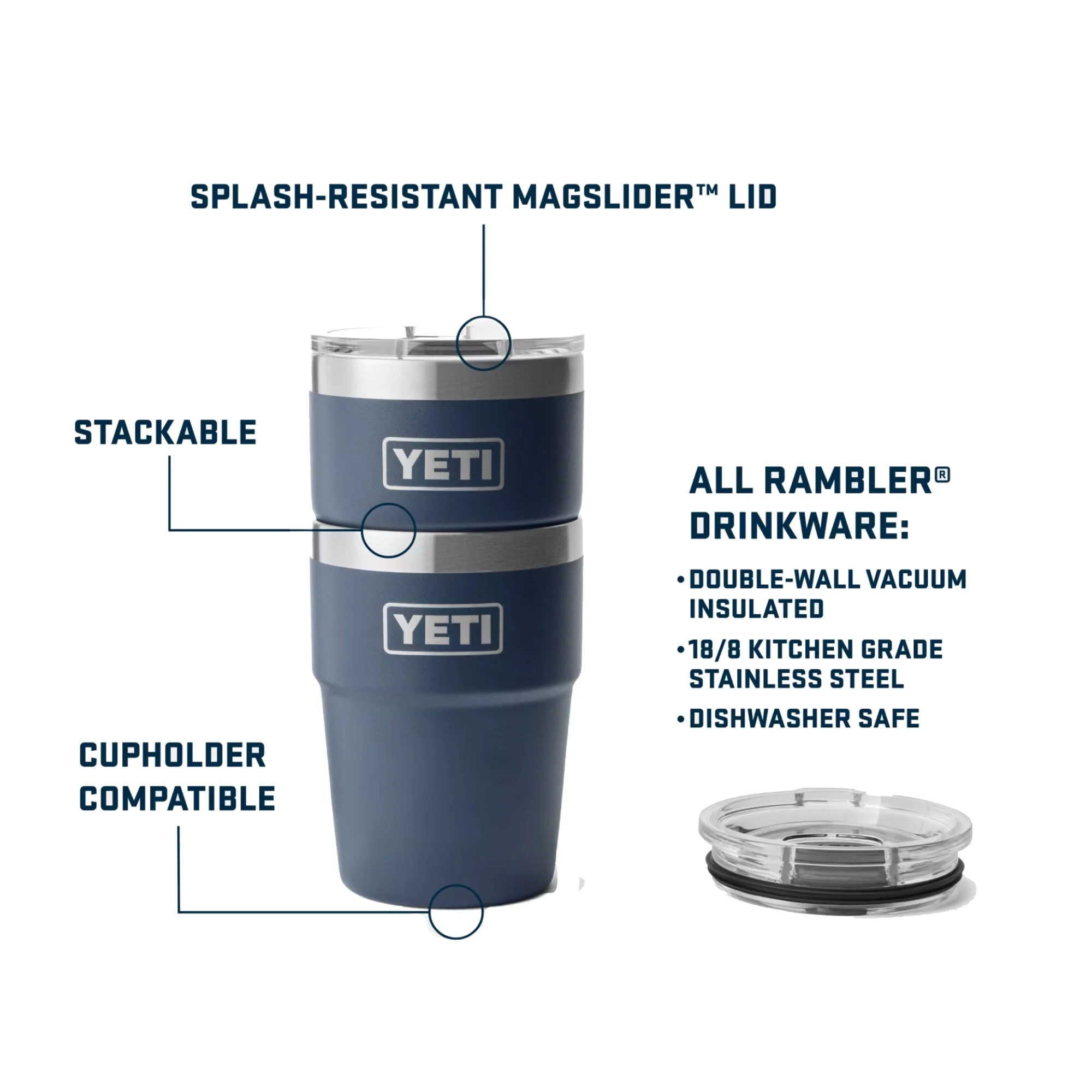 YETI Rambler 16oz Stackable Cup With Mag Slider - Image 7