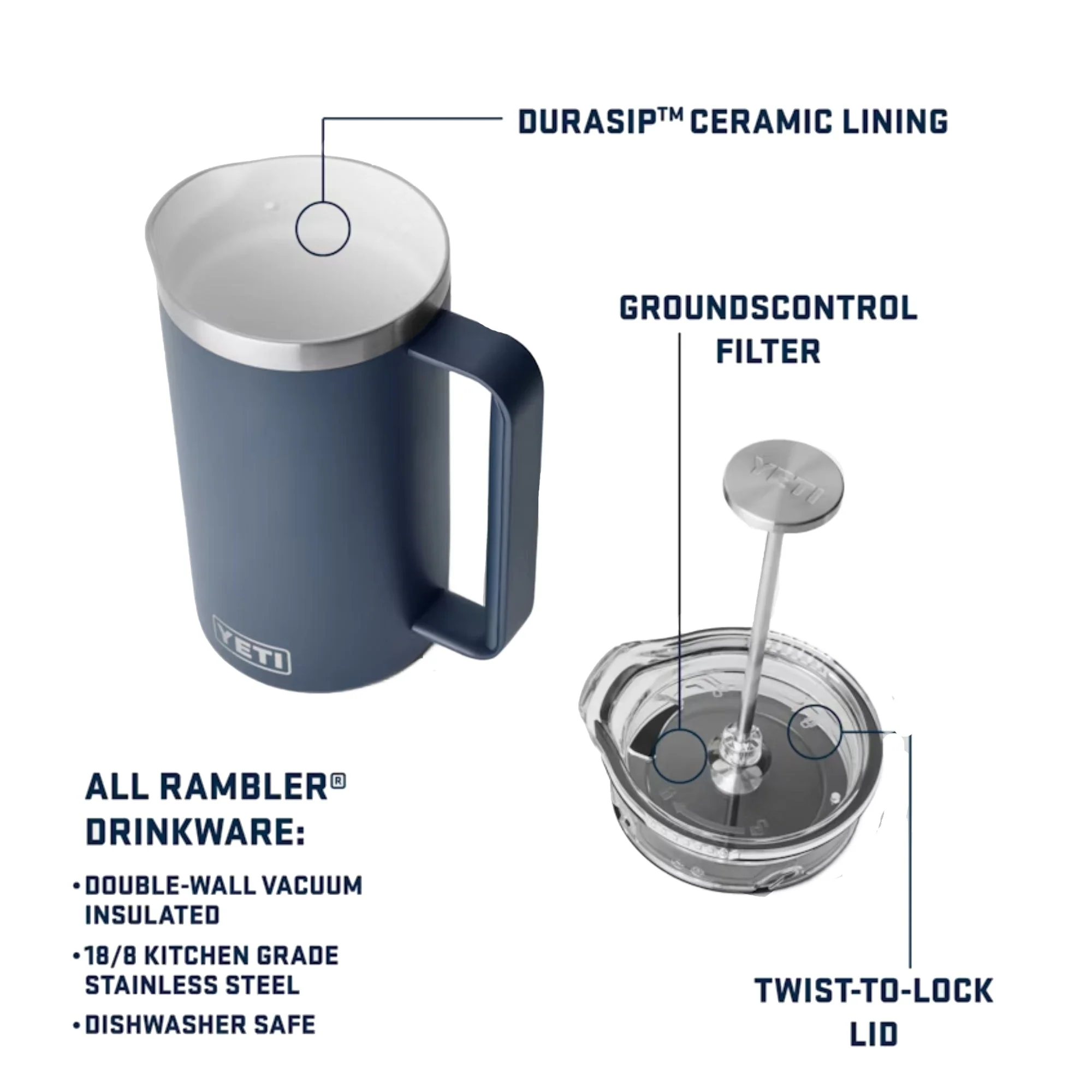 YETI Rambler 34oz French Press - Image 3