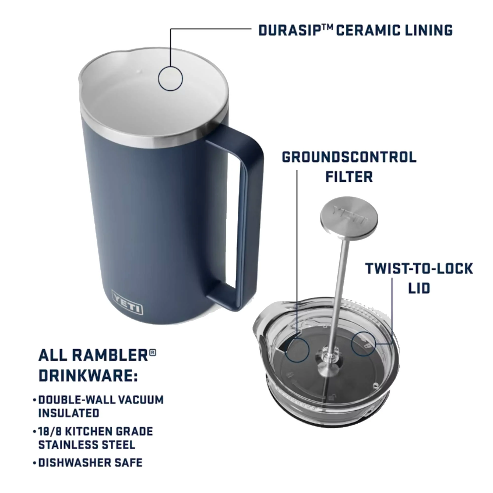 YETI Rambler 64oz French Press - Image 4